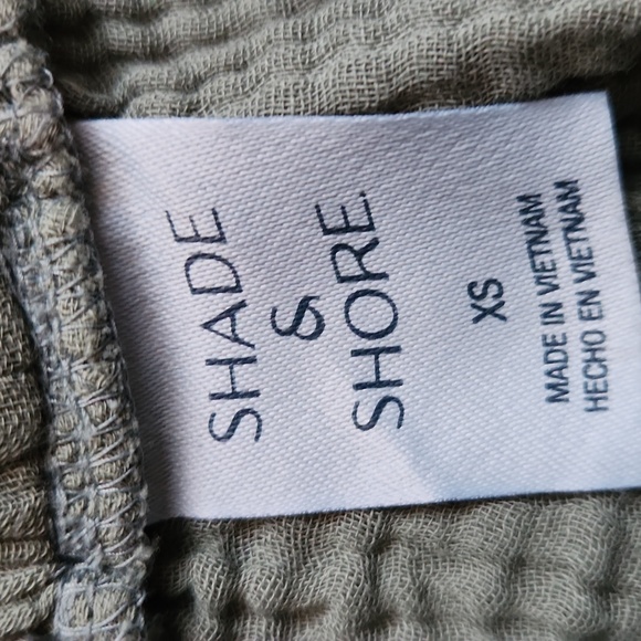 Shade & Shore Textured Olive Green Pants Size XS - Picture 4 of 9